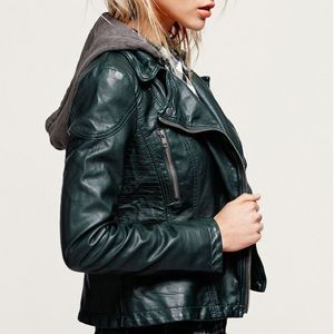 Leather jacket free people